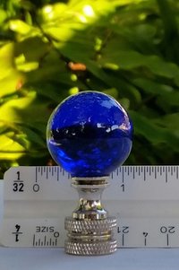 Cobalt Blue Lamp Finial One Inch