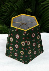 Green or Red Foulard French Country Fabric Lampshade, Clip On Lamp Shade