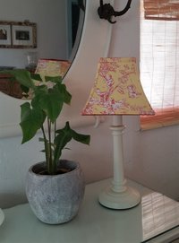 Toile Lampshade, Clip On, Various Colors