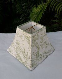 Toile Lampshade, Clip On, Various Colors