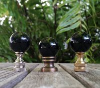 Black Lamp Finial, Glossy or Iridescent