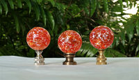 Large Orange Dot Lamp Finial