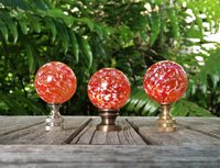 Large Orange Dot Lamp Finial