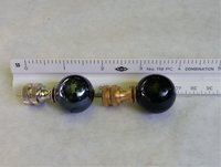 Black Lamp Finial, Glossy or Iridescent