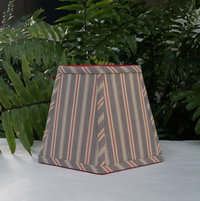 Lampshade Blue Gray Red Beige Stripe Hexagon Clip On Lampshade