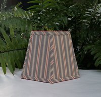 Lampshade Blue Gray Red Beige Stripe Hexagon Clip On Lampshade