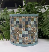 Mid Century Lampshade, Atomic Vintage Fabric Lamp Shade