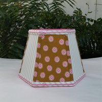 Lampshade, Mustard Brown, Hot Pink, Lime Green Clip On Lamp Shade