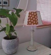 Lampshade, Mustard Brown, Hot Pink, Lime Green Clip On Lamp Shade