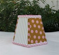 Lampshade, Mustard Brown, Hot Pink, Lime Green Clip On Lamp Shade