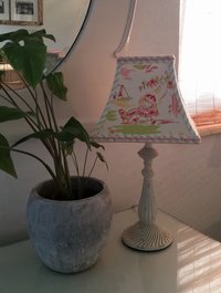 Pink Girl Lamp Shade, Square Bell, Clip On