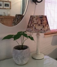 Venice Painting Lamp Shade Hexagon, Table Lamp