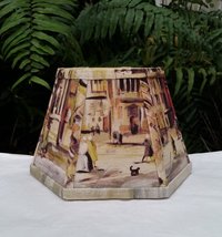 Venice Painting Lamp Shade Hexagon, Table Lamp