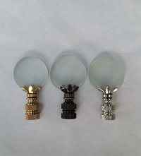 Frosted Glass Lamp Finial Disc