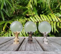 Frosted Glass Lamp Finial Disc