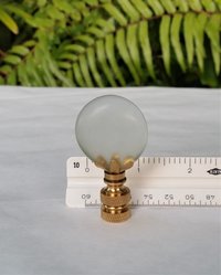 Frosted Glass Lamp Finial Disc