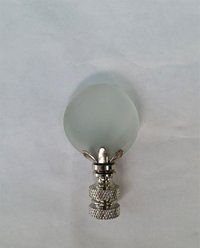 Frosted Glass Lamp Finial Disc