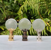 Frosted Glass Lamp Finial Disc