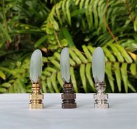 Frosted Glass Lamp Finial Disc