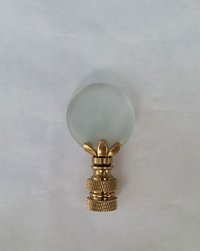 Frosted Glass Lamp Finial Disc