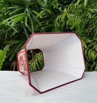 Schumacher Toile Fabric Lampshade, Red Brown
