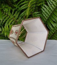 Floral Fabric Small Lampshade, Vintage Jofa Fabric Clip On Hex Bell