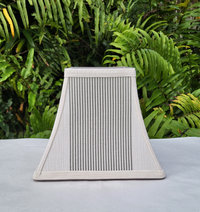 Gray White Square Bell Frame Lampshade Table Lamp