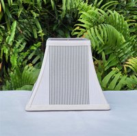 Gray White Square Bell Frame Lampshade Table Lamp