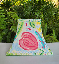 Tropical Table Lamp Shade, Floral Lampshade, Duralee Fabric