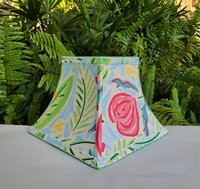 Tropical Table Lamp Shade, Floral Lampshade, Duralee Fabric