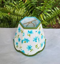 Small Floral Table Lampshade, Clip On Lamp Shade