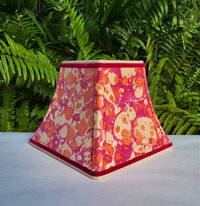 Marbled Pattern Fabric Lampshade Velvety Cotton, Clip On