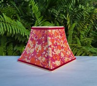 Marbled Pattern Fabric Lampshade Velvety Cotton, Clip On