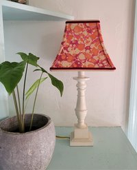 Marbled Pattern Fabric Lampshade Velvety Cotton, Clip On