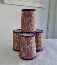 Pair Marbled Paper Sconce Lampshades Set of Two