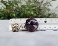 Purple Lamp Finial, White Swirls