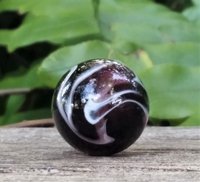 Purple Lamp Finial, White Swirls