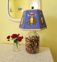 Cowgirl Lamp Shade Hexagon Periwinkle