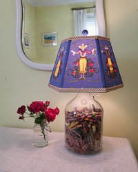 Cowgirl Lamp Shade Hexagon Periwinkle