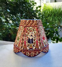 Small Floral Table Lampshade, Clip On Lamp Shade