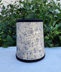 Pair Black Gray Cream Marbled Paper Lampshades