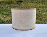 Raffia Cloth Lampshade, Paisley Fabric Lined