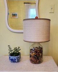 Raffia Cloth Lampshade, Paisley Fabric Lined