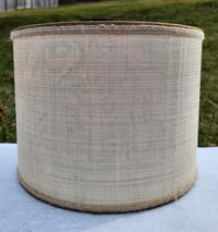 Raffia Cloth Lampshade, Paisley Fabric Lined