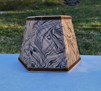 Marbled Paper Lampshade Brown
