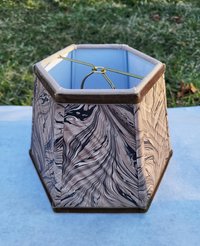 Marbled Paper Lampshade Brown