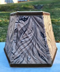Marbled Paper Lampshade Brown