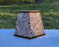 Marbled Paper Lampshade Brown