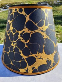 Black Gold Marbled Paper Lampshade