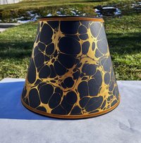 Black Gold Marbled Paper Lampshade